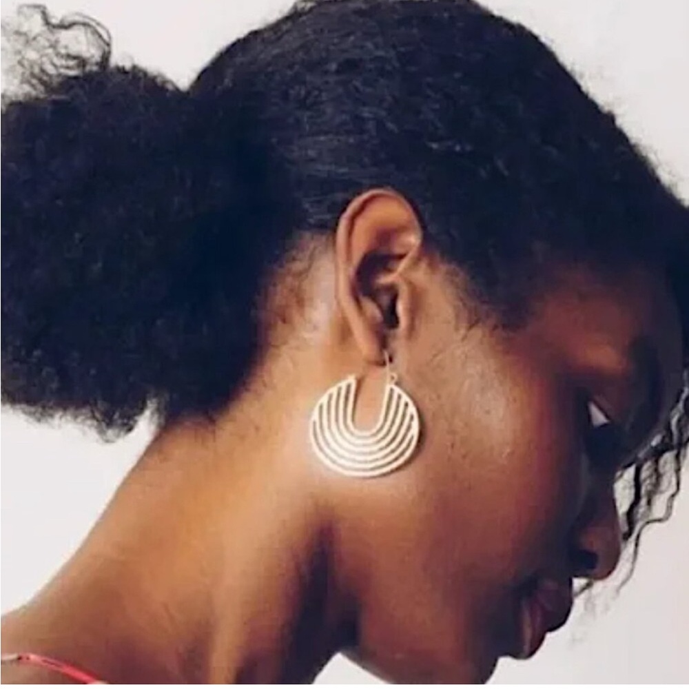 Elegant Silver Flat Hoop Earrings